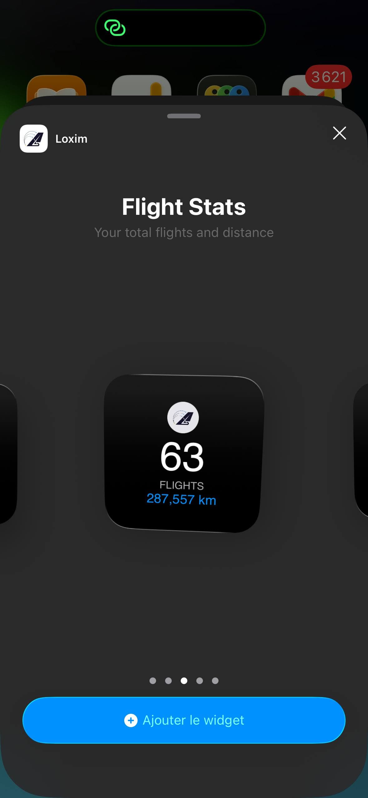 Loxim Flight Stats widget