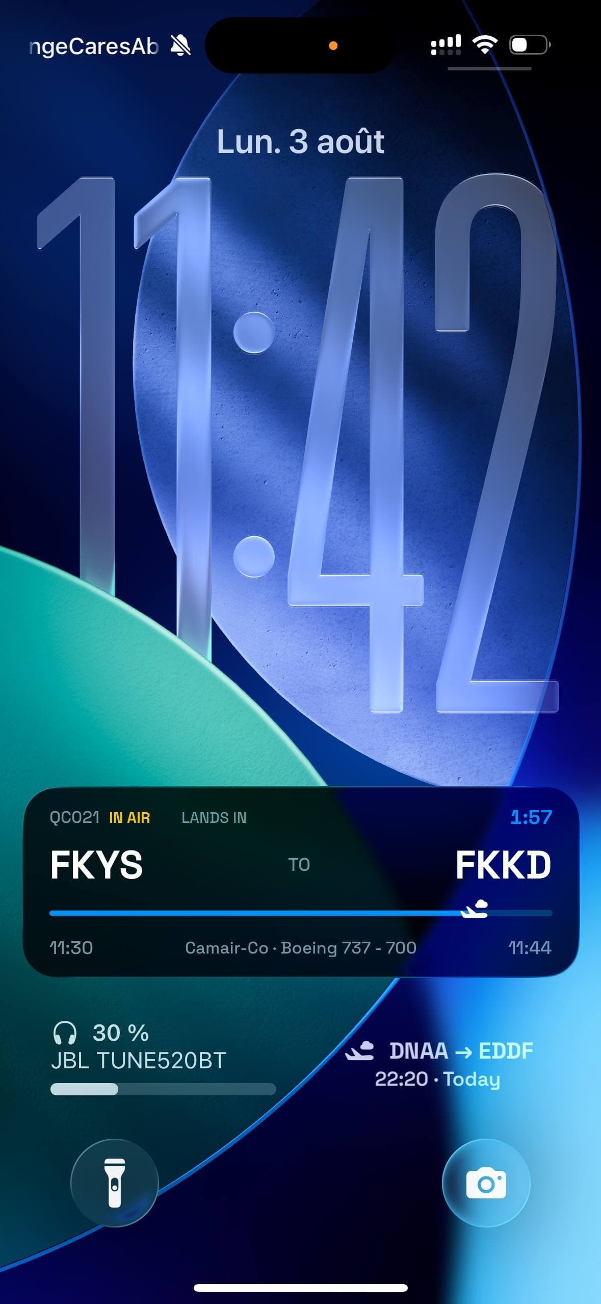 Loxim Live Activity on lock screen