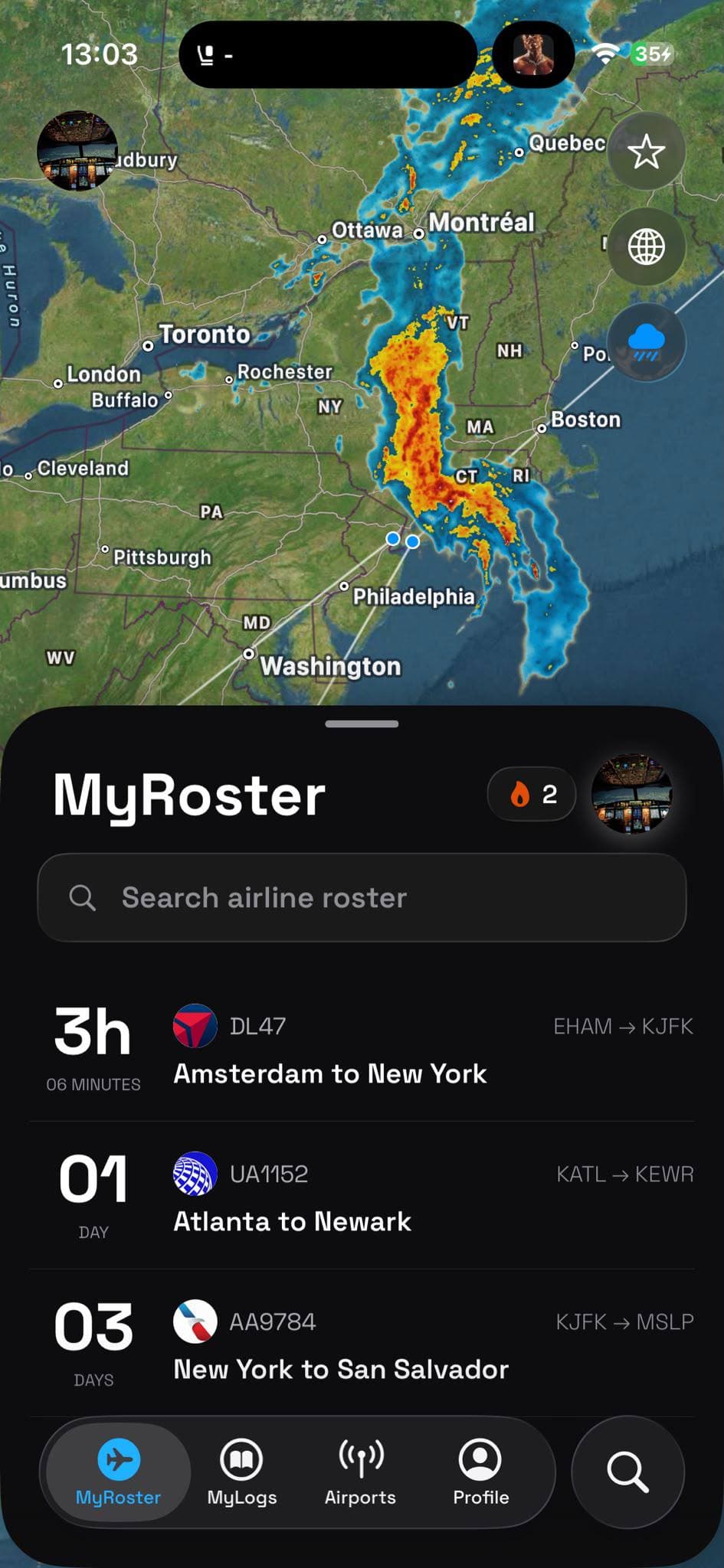 Loxim app — MyRoster